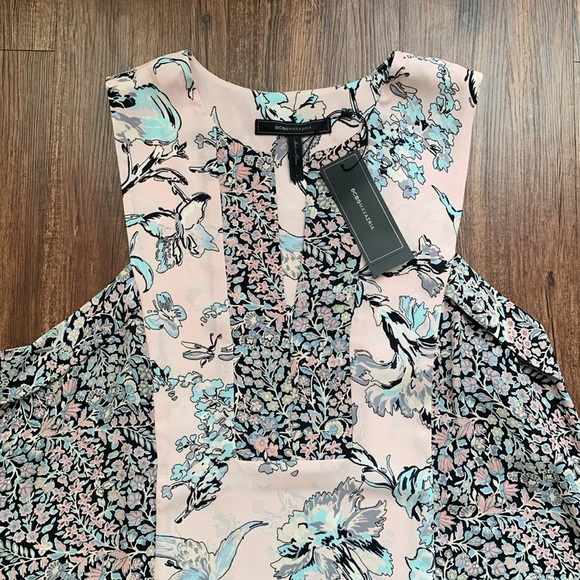 BCBG MaxAzria Vicky Sleeveless Top Dusty Rose Size Large New - Picture 3 of 10